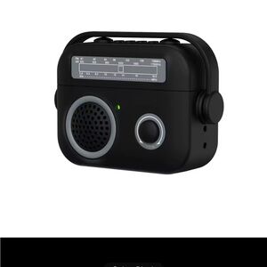 Compact Black AM/FM Radio